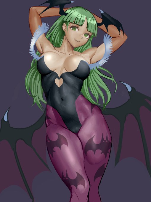 #格ゲーキャラ描こうぜ
モリガンをまた描きました。 