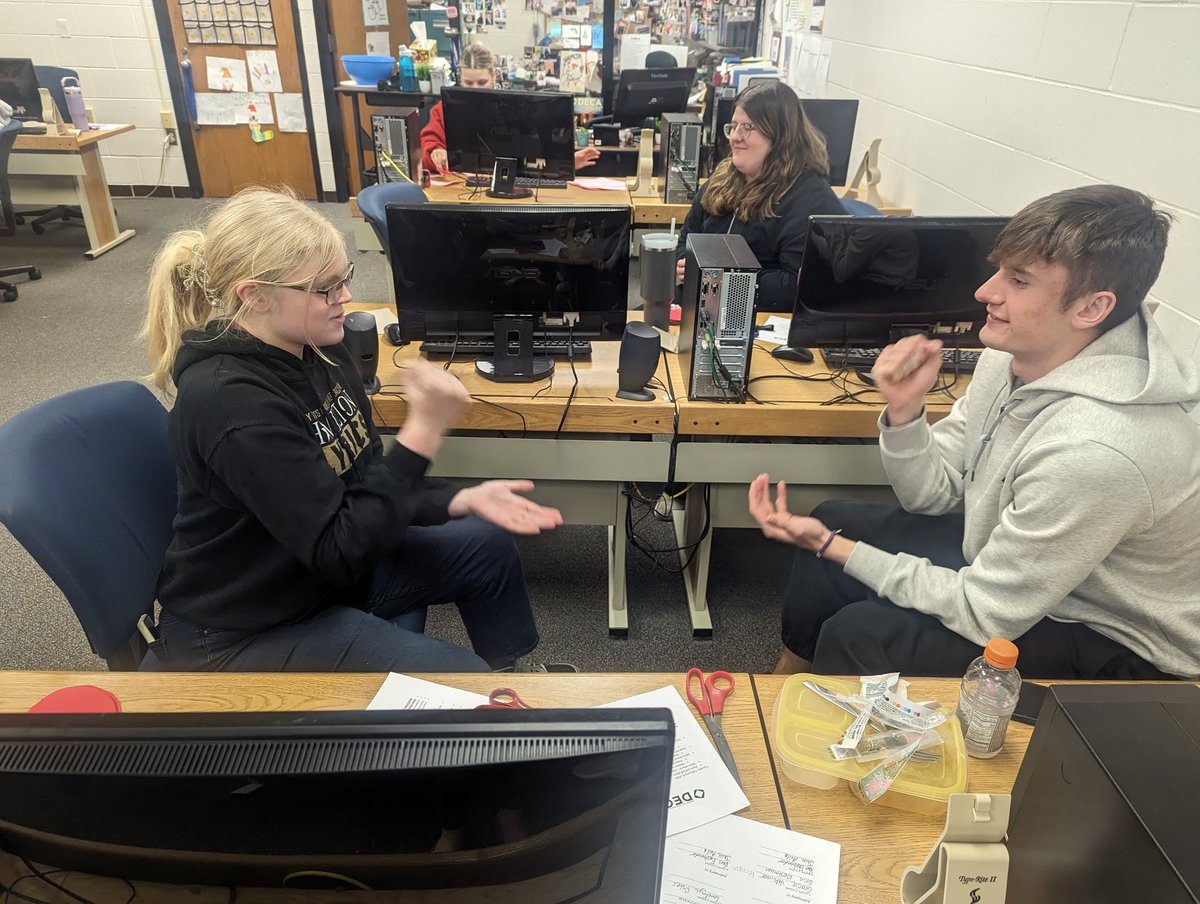 We had an intense Rock, Paper, Scissors competition at last night's DECA meeting! Emma ended up as our champion after many tough rounds! @ccpsactivities
