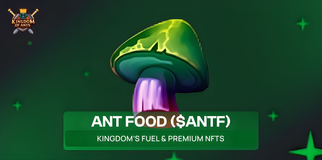 KingdomofANTS's tweet photo. Number 3: Ant Food ($ANTF) 🍄

Ants must eat to work & breed 
They love $ANTF 🥖

Get $ANTF by staking $ANTC in Food Gathering
Earn Premium ANTs by providing $ANTF to the Breeding Chamber

$ANTF fuels the Kingdom’s growth & you get higher APY with Level-20 ANTs
If that’s not a win-win, tell us what is 🤝