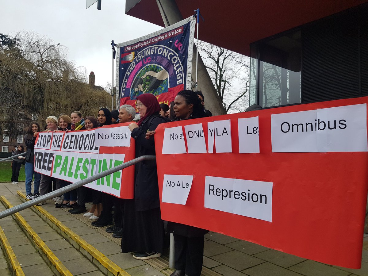 @UCU_CandI and students calling upon the Israeli government to stop the genocide and showing their solidairty with workers in Argentina. @CNDuk @STWuk @UCW4Pal #StandWithGaza