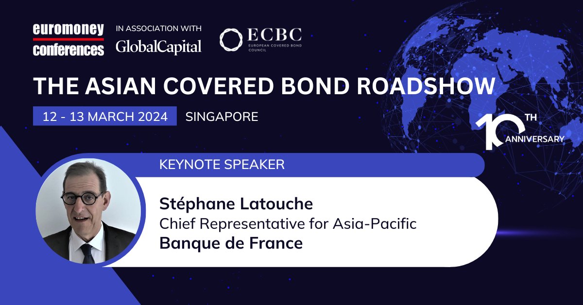 We look forward to welcoming Stéphane Latouche, Chief Representative for Asia-Pacific at Banque de France as a keynote speaker. 

Visit our website to view the agenda and to sign up to join us. ➡️ lnkd.in/dtn_YdiR

<a href="/EMF_ECBC/">EMF-ECBC</a>

#emCoveredBonds #AsianCoveredBonds