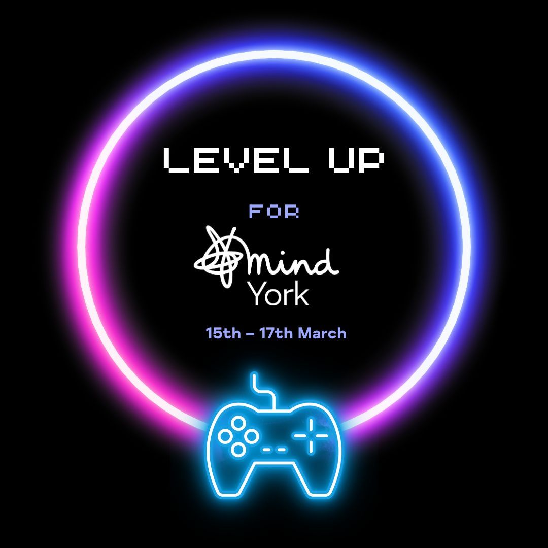 CALLING ALL GAMERS! Join us from March 15th-17th, 2024, for an epic weekend of gaming for a great cause! 🚀💙 Find out more here: yorkmind.org.uk/get-involved/f…