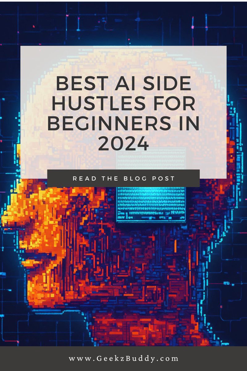 geekzbuddy's tweet photo. https://t.co/00eCG3QiqJ  Discover the top opportunities for beginners in 2024 with our latest post! Whether you're interested in freelance AI writing, virtual assistant gigs, or AI-driven content creation, we've got you covered. #AISideHustles #AI2024 #SideIncome https://t.co/tDrPDCyxSo