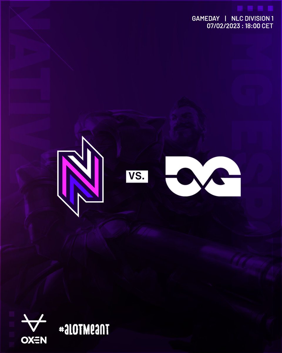 WE'RE FIRST UP! 

Tonight we take on <a href="/DMGesportGG/">DMG Esports</a> to solidify our spot at the top of the table 🏆

Game starting: 17:00 GMT 🕔 |  18:00 🕕 

Viewing party: discord.gg/fKcY45pE7M 🎤

Co-stream: twitch.tv/nativzgg 📺

#NativzWin #NLC