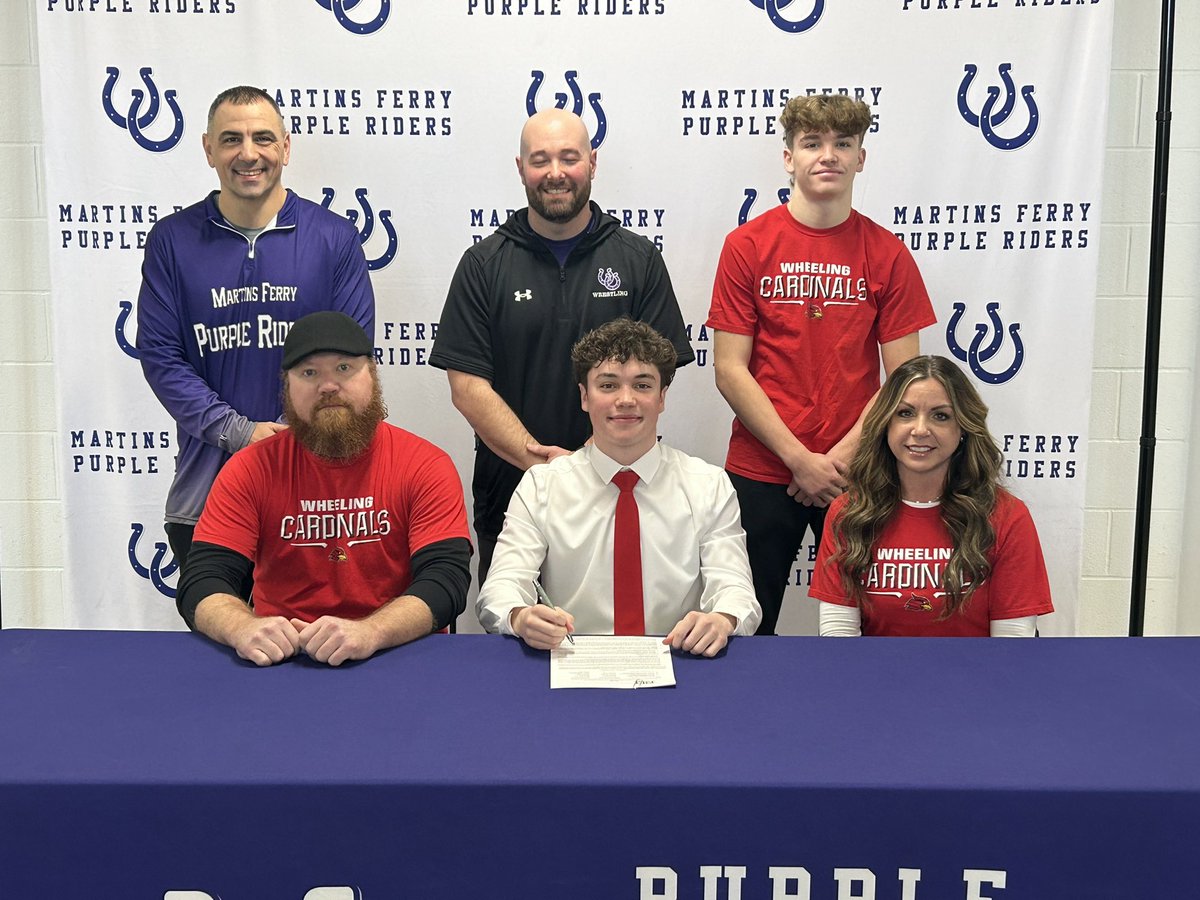 Congratulations to Baron Lucey on signing to continue his academic and football careers at Wheeling University #GoRiders