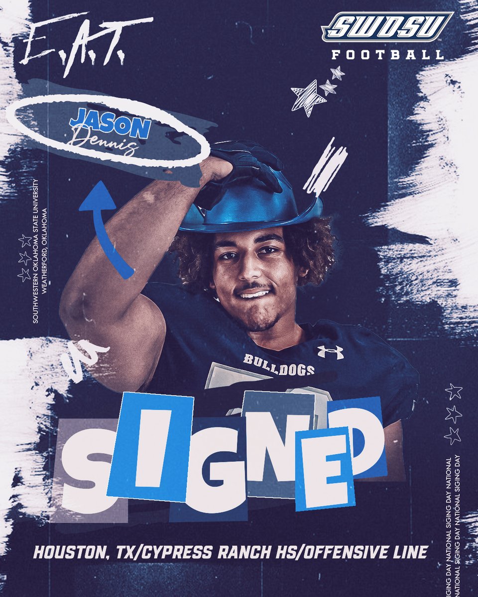 SWOSUFootball's tweet photo. Welcome to the Hilltop ❗️           

Jason Dennis | OL
Houston, TX | Cypress Ranch HS

#EAT https://t.co/gVTzIECJ2d