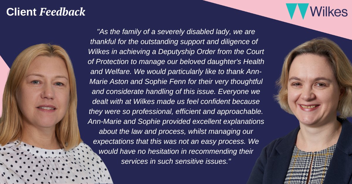 Some fantastic feedback for our Private Client team!🎉

This feedback demonstrates the outstanding support and diligence the team provide, ensuring their clients feel confident and supported throughout the process- well done! 👏

#ClientFeedback #Testimonial #CourtOfProtection