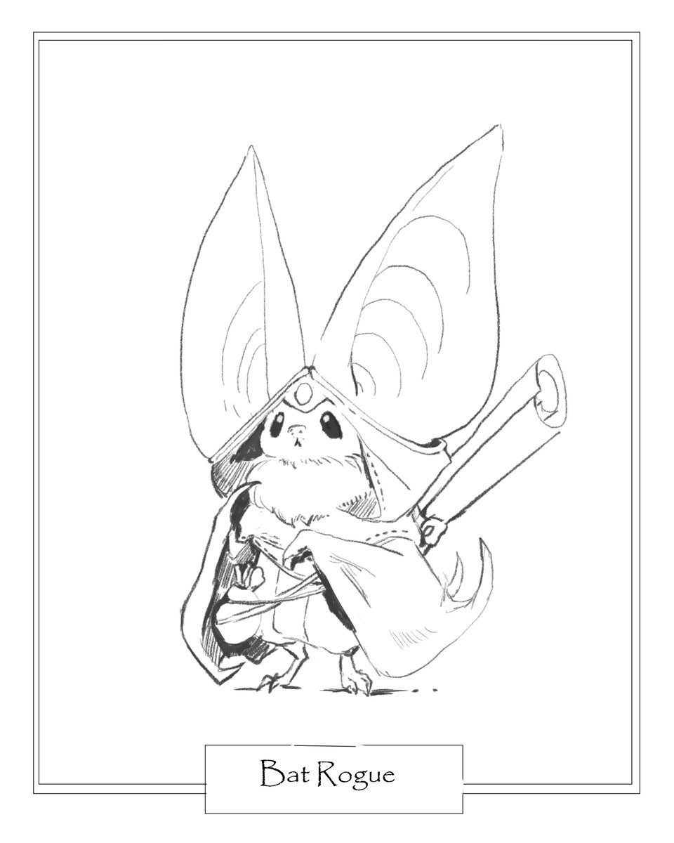 artcher_artwork's tweet photo. Bat Rogue, his name is Meemo and I love his ears https://t.co/n6QQKVNeZi