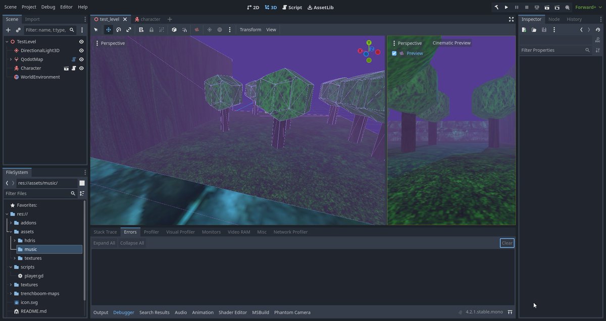 tearcellgames's tweet photo. Truly something fun and nostalgic making maps in Trenchbroom, then importing them into Godot via Qodot. Just brings me back to a simpler era in gaming. #gamedev https://t.co/aHnI4ANmfw
