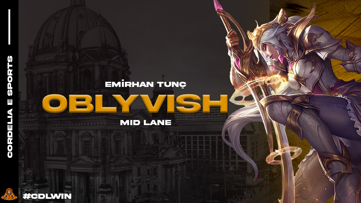 CordeliaEsports's tweet image. Bu sezon League Of Legends takımımızın Orta Koridor rolünü @Oblyvish  üstlenecektir. 
Aramıza Hoş Geldin!! 
#CDLWIN🚀
