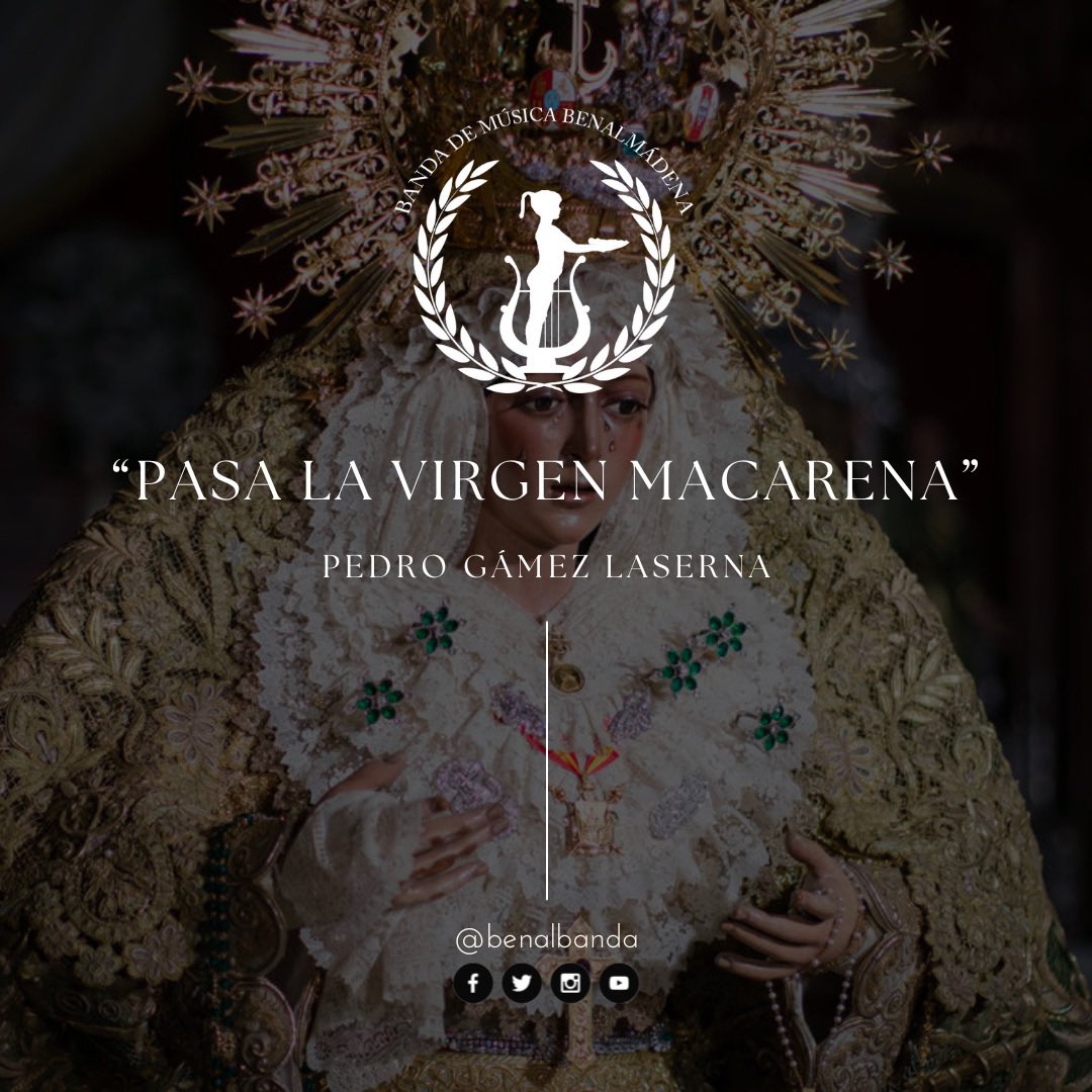 ʀᴇᴘᴇʀᴛᴏʀɪᴏ || “Pasa la Virgen Macarena”

Otra preciosa marcha de corte cofrade que se suma a nuestro listado para esta Semana Santa 2024. 

"Pasa la Virgen Macarena" fue compuesta por Don Pedro Gámez Laserna en el año 1959 y está dedicada a la Esperanza Macarena de Sevilla