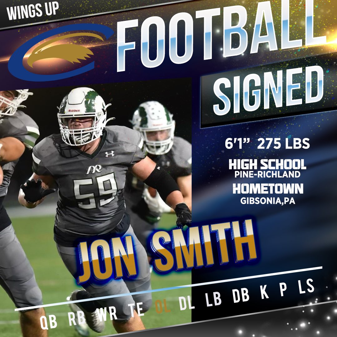 State Champion and 5A 1st Team All Conference OL joining the family! Welcome home, @j_smith_59 #WingsUp | #NSD24