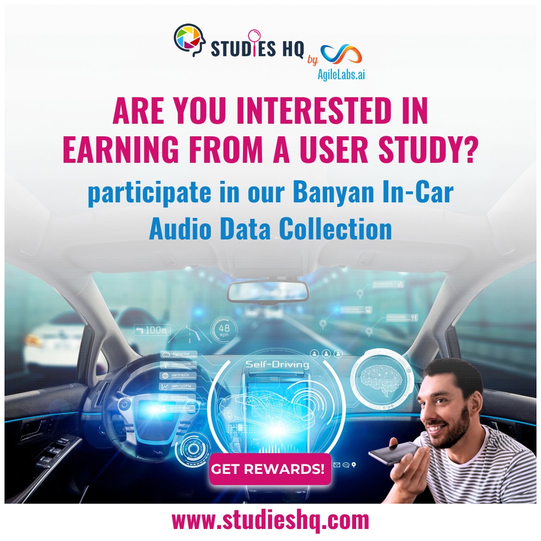 StudiesHQ's tweet image. Ready to earn rewards with the Banyan In-Car Audio Data Collection.

Open for connections and opportunities. Let&apos;s connect!

studieshq.com/voice-recognit…

#EarnRewards #Networking #StudiesHQ