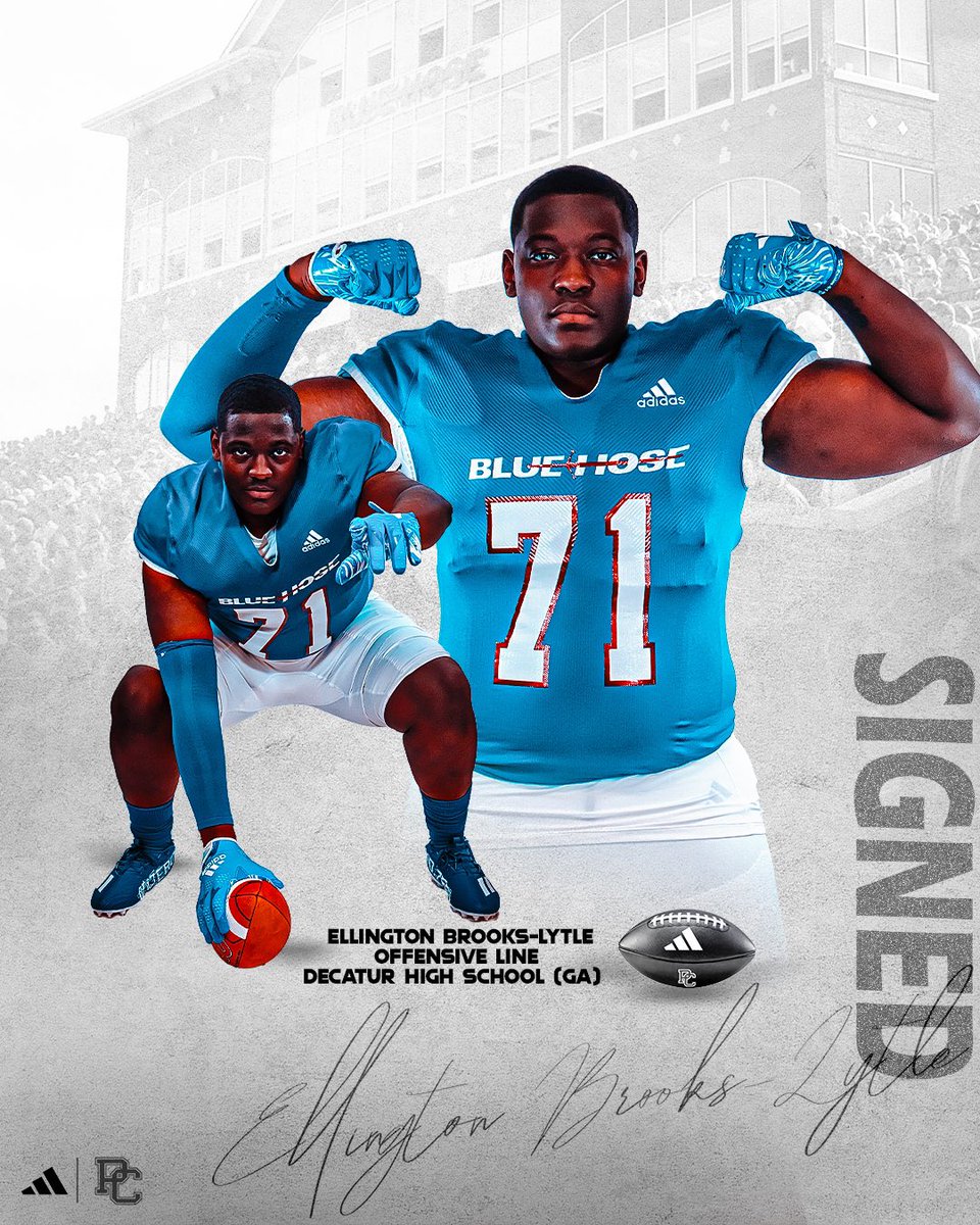 Keeping ‘em coming! 💪 

Our next signee is Ellington Brooks-Lytle, an offensive lineman from Decatur, Georgia! 

#GoBlueHose