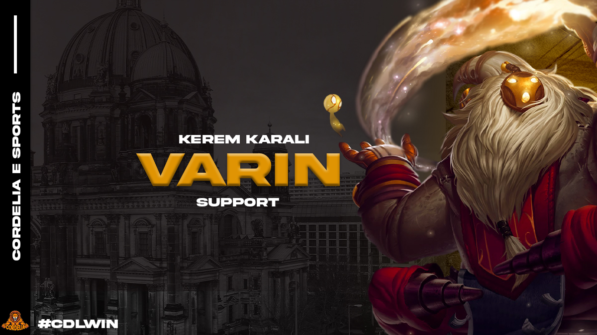 CordeliaEsports's tweet image. Bu sezon League of Legends takımımızın Destek rolünü
@Varinlol_  üstlenecektir.    
Aramıza Hoş Geldin!!    
#CDLWIN🚀