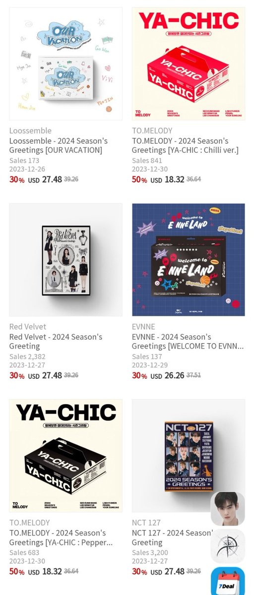 Hl_chena's tweet photo. Kok gak ada yang ngomongin kalau EXO Season Greeting jadi penjualan tertinggi di ktown4u di antara semua Season Greeting tahun 2024? Tanpa diskon pula 😭

#EXO #엑소 @weareoneEXO https://t.co/5DZlbT9Q9D