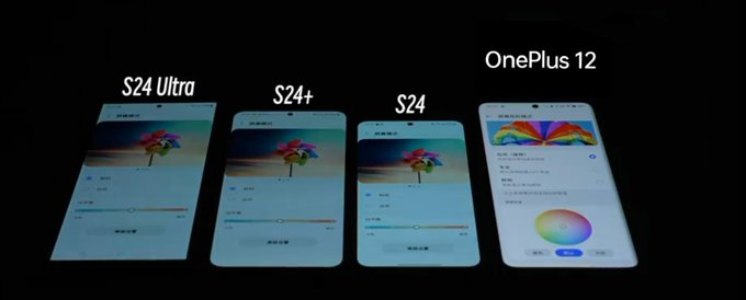 TechoMax's tweet image. Display Comparison at a Specific Viewing Angle :
#s24ultra  vs #S24+ vs #S24 vs #OnePlus12