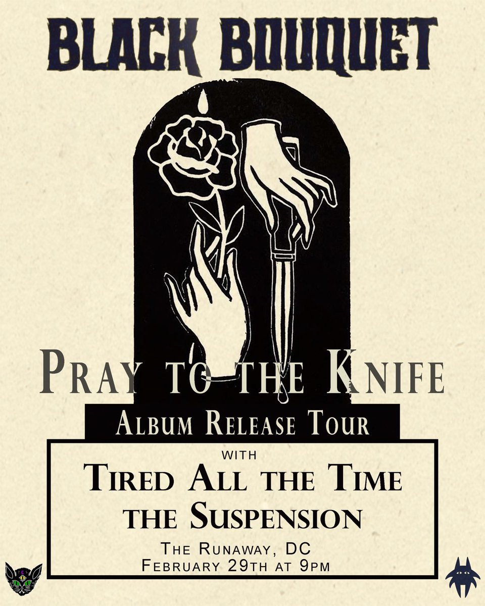 SuspensionDc's tweet photo. This Leap Day, come home to @TheRunawayDC and see The Suspension. We’re playing with @BlackBouquetNC on their album release tour. Gonna hit the stage at 9:30, so come see us and make the most of your 366th day. https://t.co/RQoaAEow73