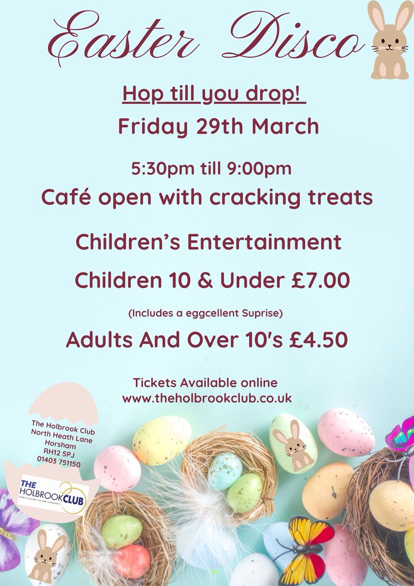 Easter is right around the corner - hop to it!
…lbrookclub.legendonlineservices.co.uk