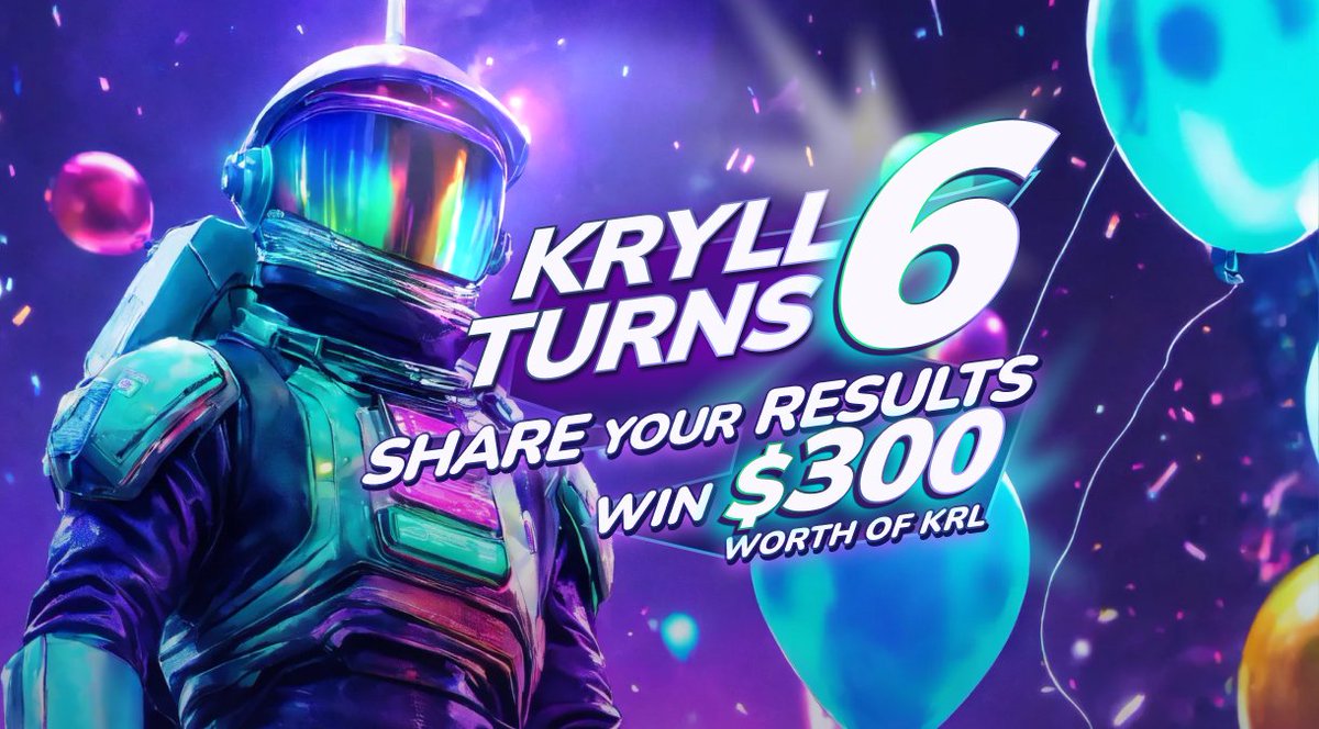 kryll_io's tweet image. 🎂 Kryll turns 6 today! 🎂
For this occasion, 3x$100 of KRL are to be won!

1️⃣ Like+RT
2️⃣ Post a screenshot of at least one trading bot you're running on Kryll in reply to this tweet with the #Kryll $KRL tags
🎲 Draw on February 16th

🍀 Best of luck to all!