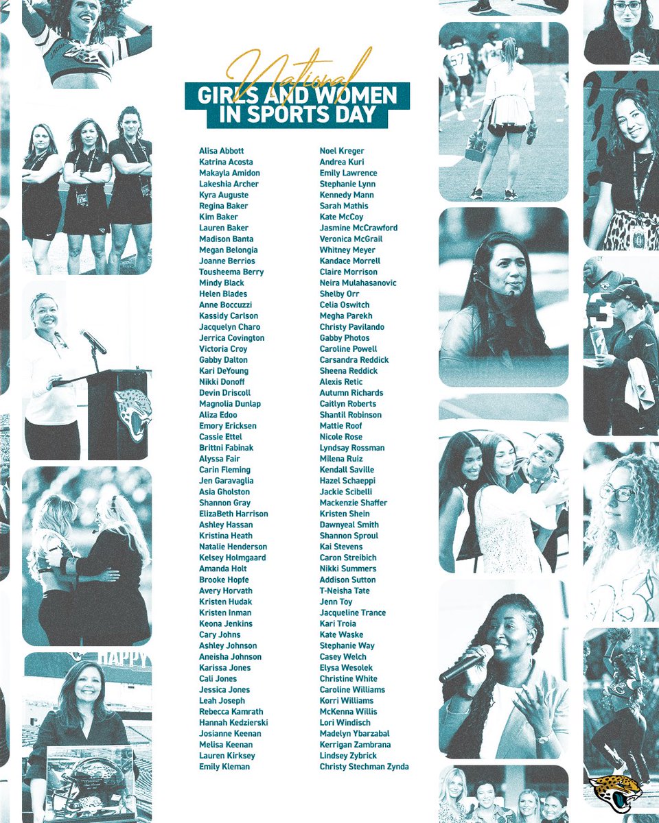 Jaguars's tweet photo. Join us in celebrating the women who contribute countless efforts to our organization each and every day!
 
#NGWSD https://t.co/rwWr81ESJG