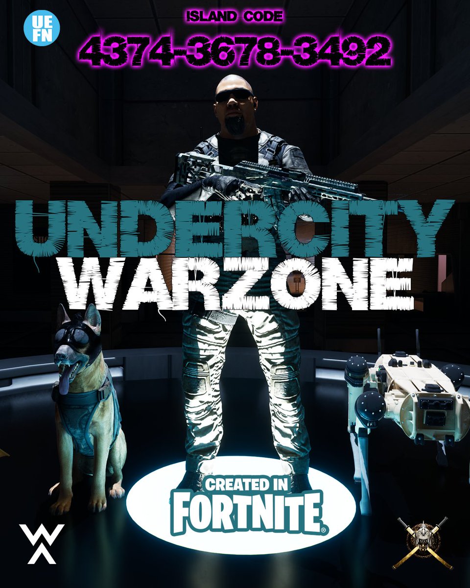 [ALERT] Join &amp; Play our exclusive @fortnite UNDER CITY WARZONE  BETA tonight! 
🎮 LIVE with <a href="/GeeksGamersCom/">Geeks + Gamers</a> <a href="/vrdirector/">Lt. Dan</a> <a href="/WAllianceNFT/">Warrior Alliance</a> and 1000 players! 
🗓️ WHEN: 2/7 at 5-7pm EDT 
🌐 WHERE: Fortnite 
👉 USE CODE: 4374-3678-3492