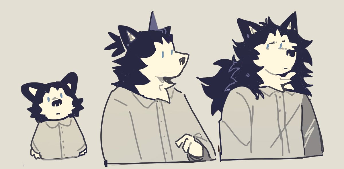 colored these stream drawings of some of the dne cast at different ages!