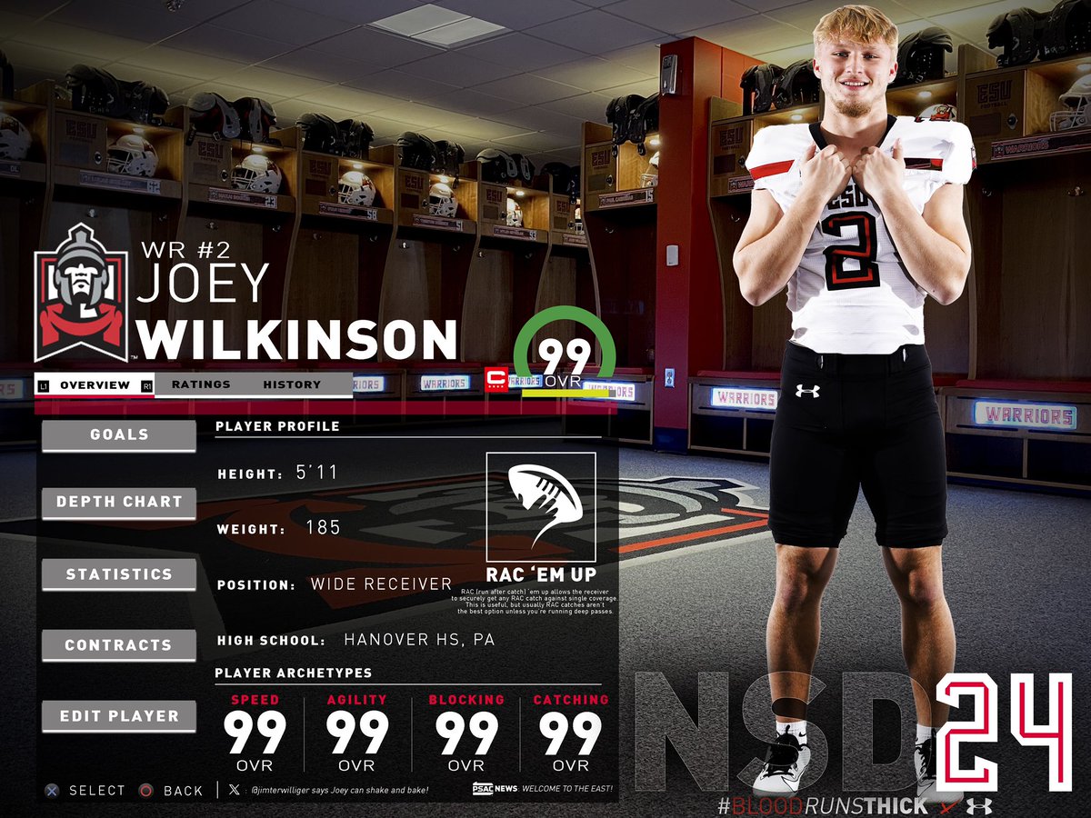 Welcome to 📍𝘞𝘩𝘦𝘳𝘦 𝐖𝐀𝐑𝐑𝐈𝐎𝐑𝐒 𝘉𝘦𝘭𝘰𝘯𝘨 <a href="/Joey_Wilkinson2/">Joey Wilkinson</a> 

esuwarriors.com/nsd24

𝗠𝗢𝗥𝗘 𝒾𝓃 2️⃣4️⃣ 
#BLOOD𝘙𝘜𝘕𝘚𝐓𝐇𝐈𝐂𝐊💯