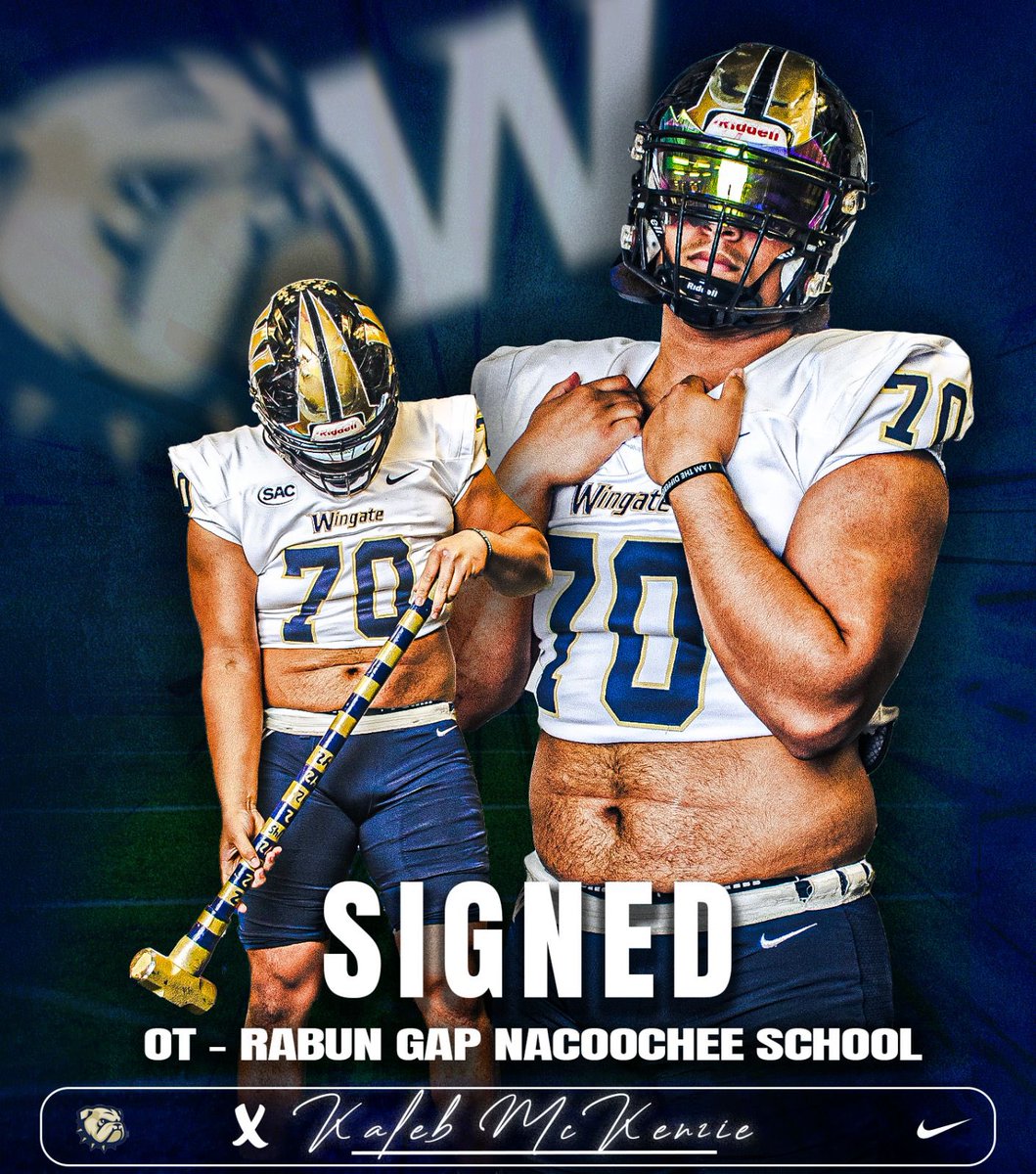 The next chapter begins! Appreciate <a href="/BrianFolkerts/">Brian Folkerts</a> and <a href="/Coach_Long51/">Michael Long</a> for the opportunity <a href="/WingateFb/">Wingate Bulldogs Football</a> #OneDog 🐶 🏈 !! Shout out to <a href="/coachdtwhite/">Derek White</a> and RGNS family stay #BUILT4ships. 🦅 🧱💪🏾!!