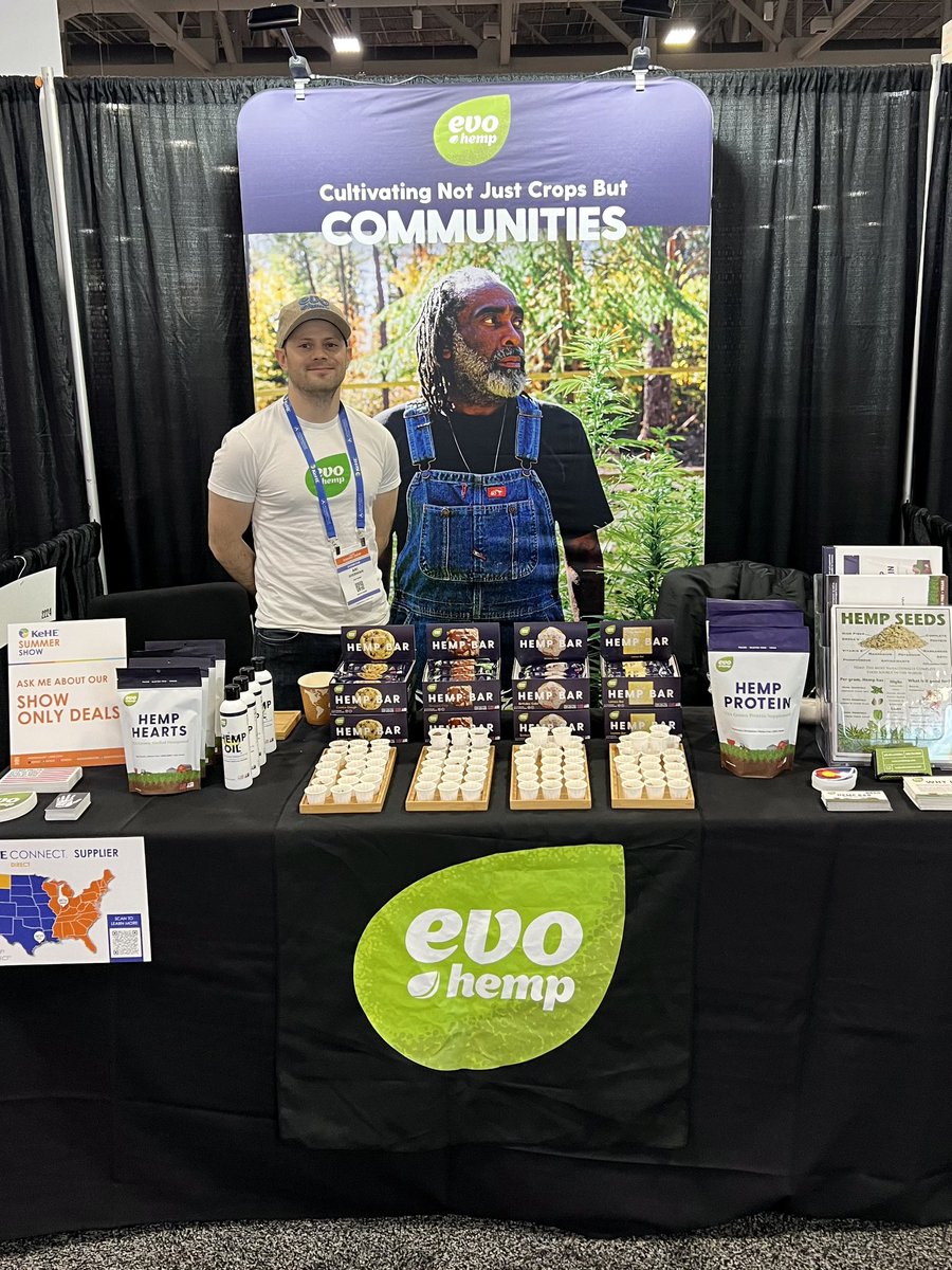 AriDSherman's tweet photo. Discover the big benefits of the little hemp seed at the KeHE Distributors Summer Show in Salt Lake City, Utah. Come say hello at booth #2224.

#hempfoods #tradeshows #jointheevolution https://t.co/pIEtd7uxmF