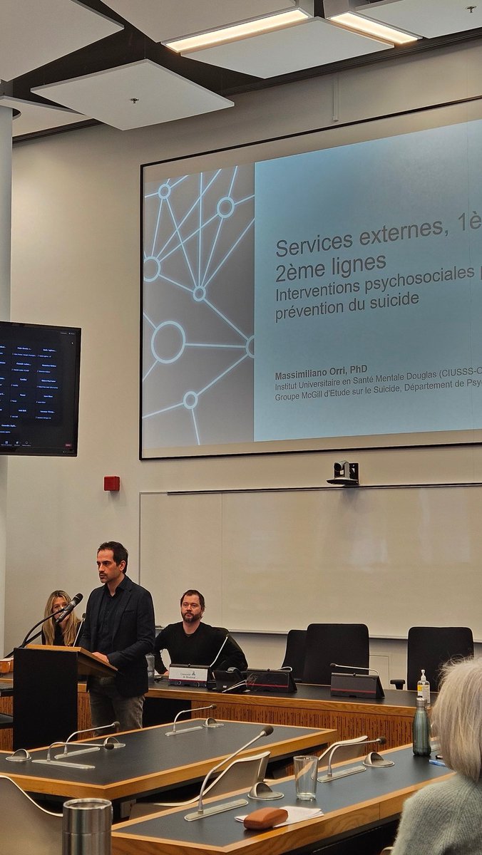 Quels sont les ingrédients des interventions psychosociales les plus efficaces pour la prévention du suicide? Des pistes de compréhension apportées par <a href="/MassimilianOrri/">Massimiliano Orri</a> grâce aux meta-analyses en réseau #networkmetaanalisis <a href="/RQSHA_Info/">RQSHA</a> <a href="/McGillMedPsych/">McGill Psychiatry</a> <a href="/DouglasResearch/">Douglas Research Centre</a> <a href="/MCGeoffroy/">Dr Marie-Claude Geoffroy</a>