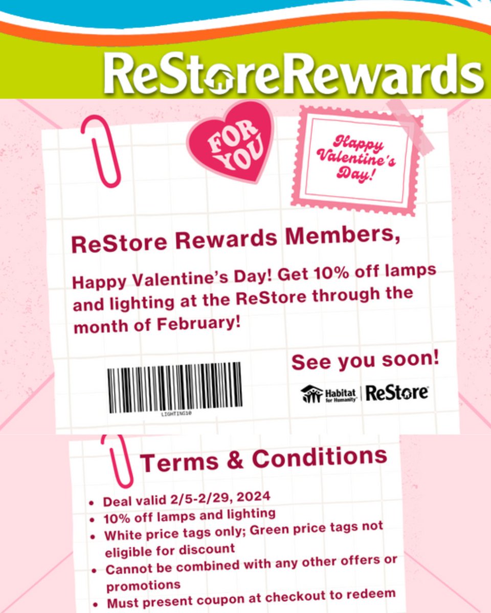 CapeFearReStore's tweet photo. Light up your month with ReStore deals! 💡 Stop by one of our convenient locations during the month of February for 10% off lamps and lighting.
#ogden #monkeyjunction #downtownilm #charity #capefearhabitatrestore #wilmingtonnc #ilm #remodeling #homeremodel #homeimprovement https://t.co/WYfmyGqR3D