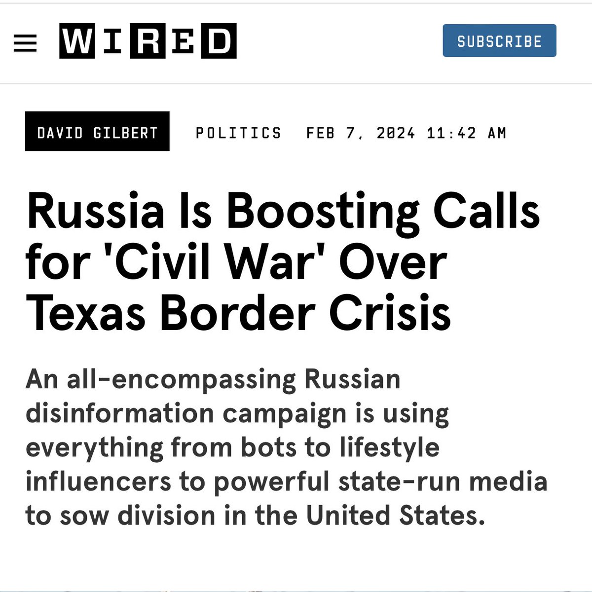 #texasbordercrisis #Russia #disinformation