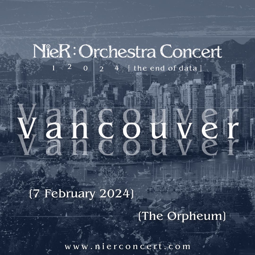 ⟡ VANCOUVER ⟡ 

[TONIGHT: The Orpheum]

See you at the show! 🖤 

#awrmusic #nier #nierconcert #nierorchestraconcert #vgm #videogamemusic #ost #orchestra #videogameconcert #squareenix #yokotaro #keiichiokabe #yosukesaito #emievans #jniquenicole #ericroth #arnieroth #vancouver