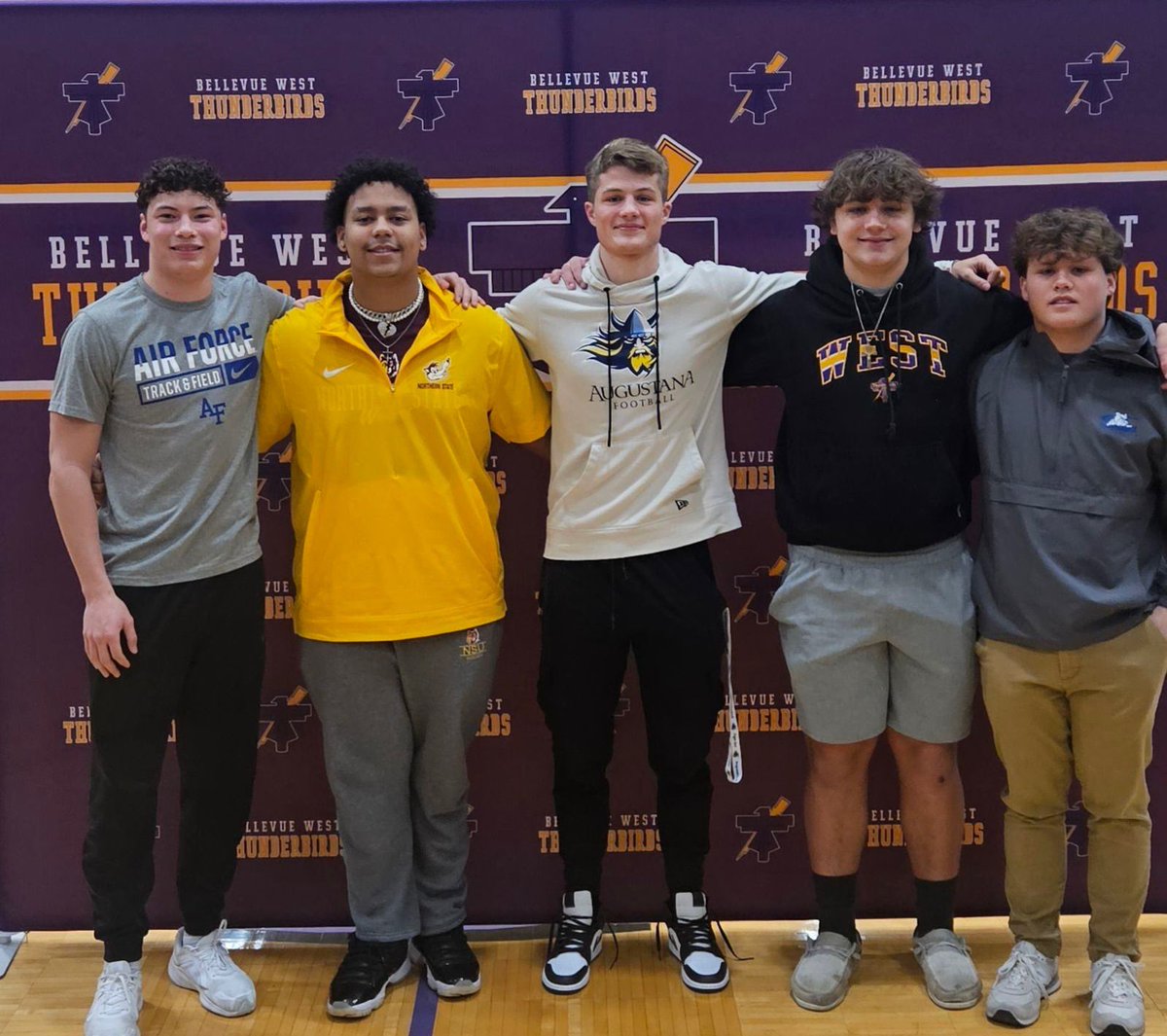 Congrats to all these #PlaymakersInPurple who are continuing on with the football journeys! Very proud of all of you!!!