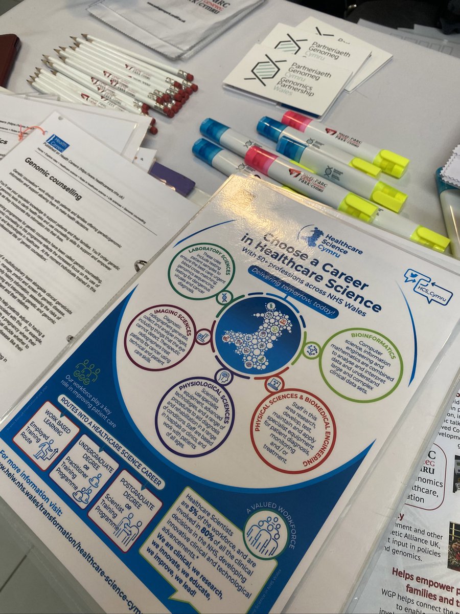 All set up here at @cardiffmet healthcare sciences career fair! Come talk to us about genetics & genomics careers @CMetCareers @CardiffMetCSHS 🧬 #Genetics #Genomics #healthcareers #healthcaresciences