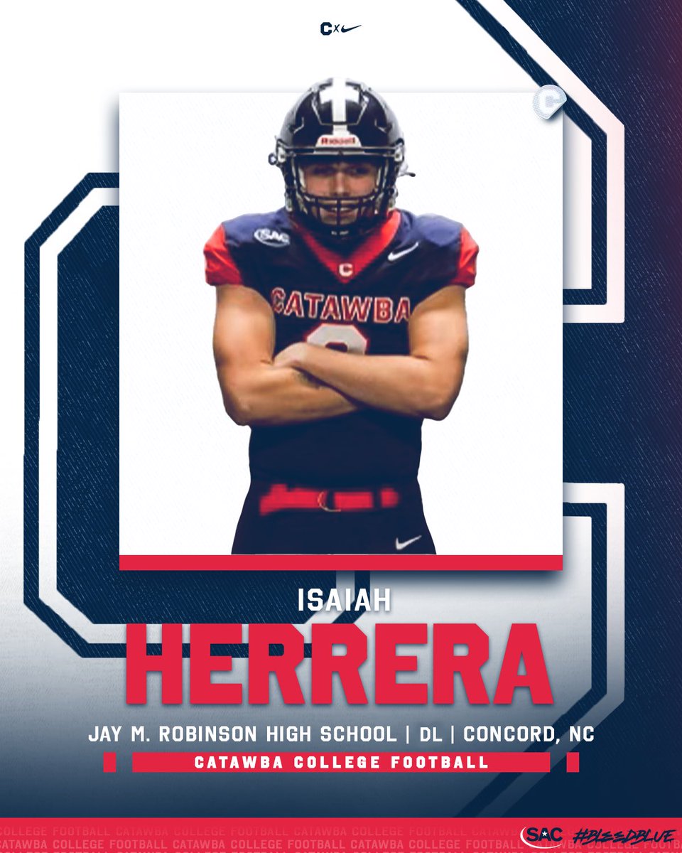 SIGNED‼️✍️ Please help us welcome Isaiah Herrera to the Catawba Family‼️ #bleedblue | #catawbaculture