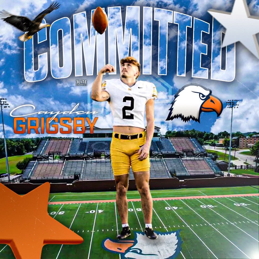 Cgrigs2's tweet image. I am extremely blessed to announce my commitment to Carson Newman University where I will be continuing my athletic &amp;amp; academic career! Thank you @CoachAIngram &amp;amp; staff for this opportunity! Go Eagles 💙🧡 @cnfootball @hunteradams17 @CoachNShoffner @MboroFootball