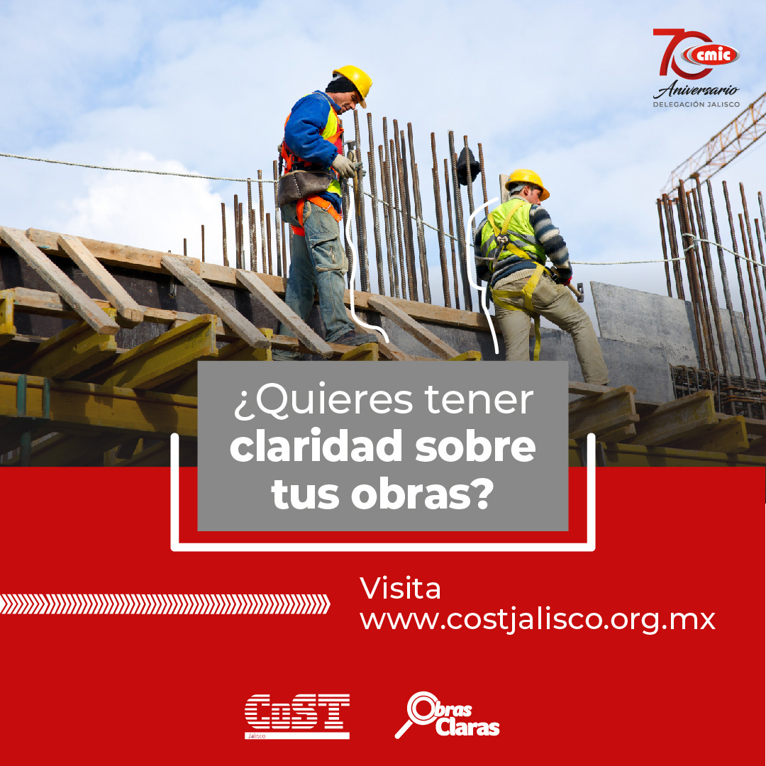 Las obras más claras las encuentras en CoST

📷costjalisco.org.mx