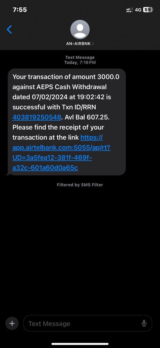 1997_LISA27's tweet photo. Hay @airtelbank I got the transaction message from Airbank.... But I didn't have any account with airtel is this intended to someone or phishing link https://t.co/hV12gixkq0