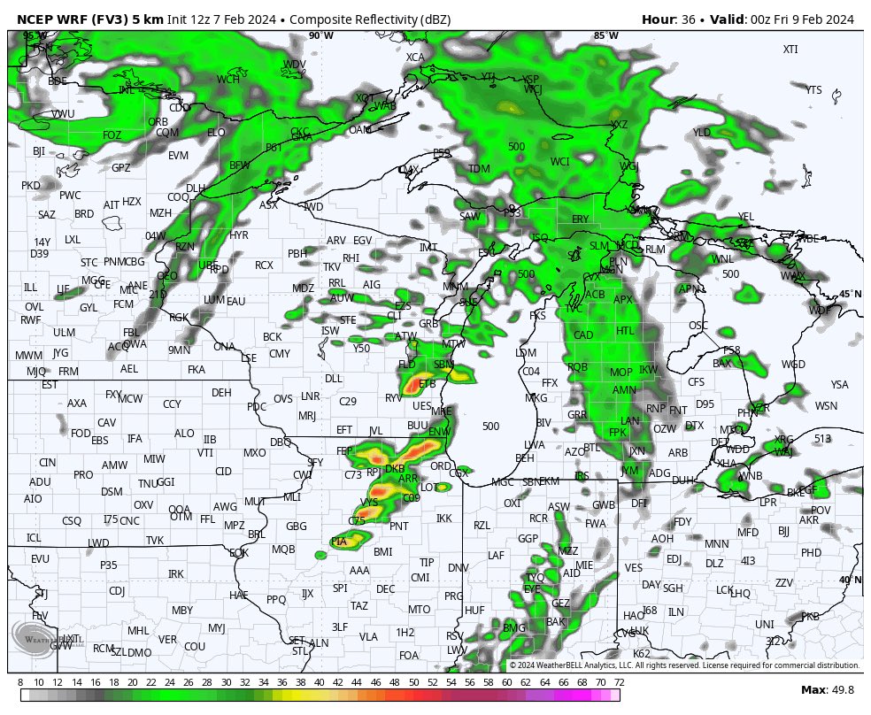 MannysWeather's tweet photo. NAM thinks nothing will happen, and FV3 is farther south than the HRRR, something to monitor #ilwx #iawx #wiwc #wxX https://t.co/lrIeekl9zf