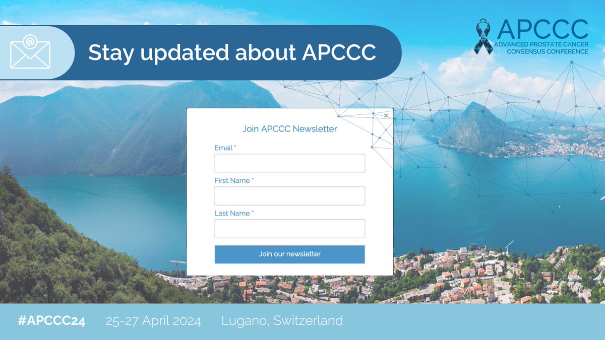 APCCC_Lugano's tweet photo. Get the scoop on APCCC 2024! 🗞️ 

Subscribe to our newsletter for all the latest conference updates and news. 

Stay informed ➡️ https://t.co/eRnoc9Moek

#OncologyConference #ProstatCancer #APCCC24 https://t.co/aDHjv5J9Yd