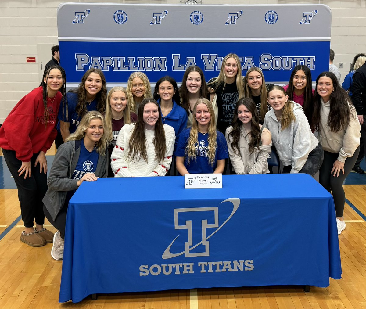 PLSouthTitanVb's tweet photo. CONGRATS @kennedycmoone on your signing day to continue your education and play volleyball at Iowa West Community College! We are SO PROUD of YOU! @PLS_activities https://t.co/V33kyBCWeu