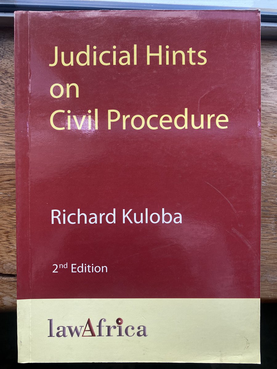 NelsonHavi's tweet photo. I have had to admonish my pupils because they have not read this book. Law students and newly admitted Advocates, this is a must read on Civil Procedure. There are no two ways about it. https://t.co/SKBEuRLjRL
