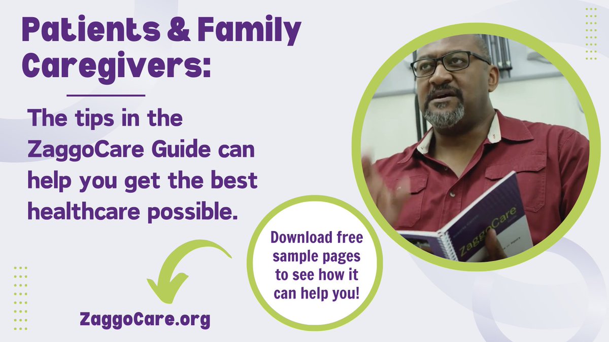 ZaggoCare's tweet photo. How can ZaggoCare help you get the best healthcare? Download free Zaggo Guide sample pages now to find out! https://t.co/hTaL2x9nkP
#Patients #FamilyCaregivers #CaregivingTips #PatientTips #HeartDisease #SpinalCordInjuries #Colitis #ManagingHealthcare #NavigatingHealthcare https://t.co/E2yJbYntJW