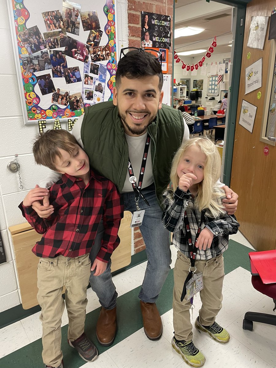 These little kinder friends dressed up as me for “dress like a teacher day.”