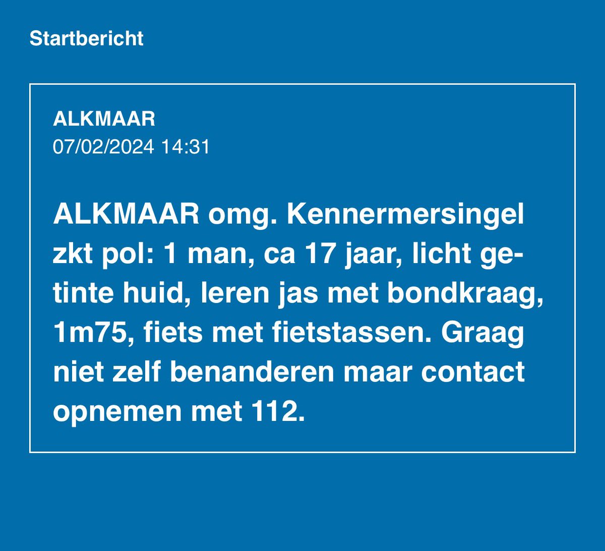 De @DePolitieheli heeft vanmiddag boven #Alkmaar gevlogen naar aanleiding van een schietincident aan de Geestersingel. Hierbij raakte een man gewond.