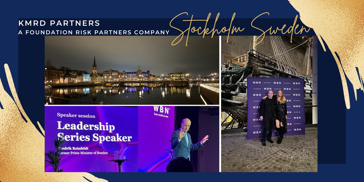 KMRDPartners's tweet photo. Representing KMRD Partners, a Foundation Risk Partners company, our International Practice Leader, Ingrid Dunlap, attended the Worldwide Broker Network European Regional conference in Stockholm, Sweden.

https://t.co/7YjzEmI1F1 https://t.co/0kxahVc6jo
