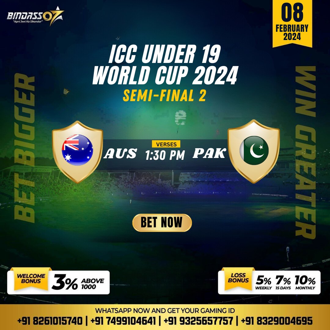 Gear up for ICC U19 action with bindass 07 - your trusted platform for unlimited thrills! 🏏🌟 Play fearlessly, win endlessly!

Direct WhatsApp For New 🆔📲
wa.me/+918983657953

#ICC #worldcup19 #cricketfever #cricket #sports  #bonus #lossbonus #bindass07 #bindass