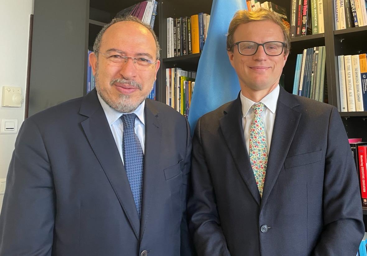 Mtg. with ADG ⁦@TawfikJelassi⁩ - I highlighted 🇵🇱 support for ⁦@UNESCO⁩ work aimed at safeguarding #SafetyOfJournalists and #PressFreedom . I also thanked for @UNESCO assistance to 🇺🇦 in communication / information sector. Looking forward to working together in 2024!